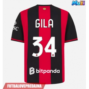 Lacne Muži Futbalové dres AC Milan Mario Gila #34 2026-27 Krátky Rukáv - Domáci